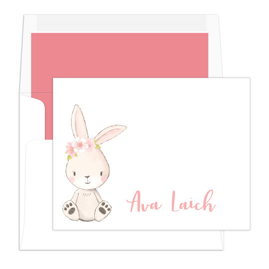Sitting Bunny Folded Note Cards